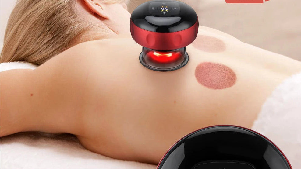 Smart Electric Vacuum Cupping Device Body Scraping Massager Heating Suction Cup Device Physical Fatigue Relief Beauty Health